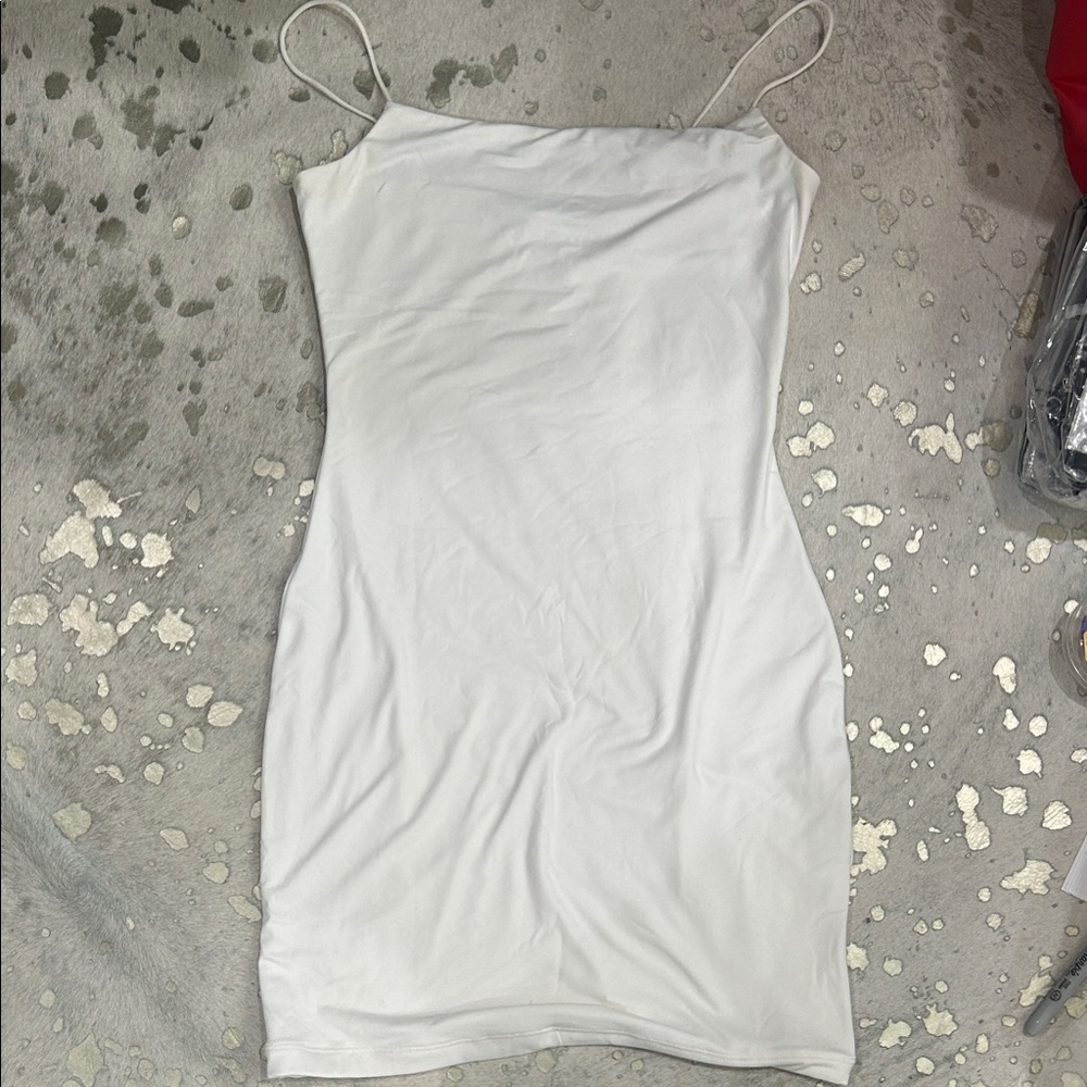 Elegant White Cotton Dress